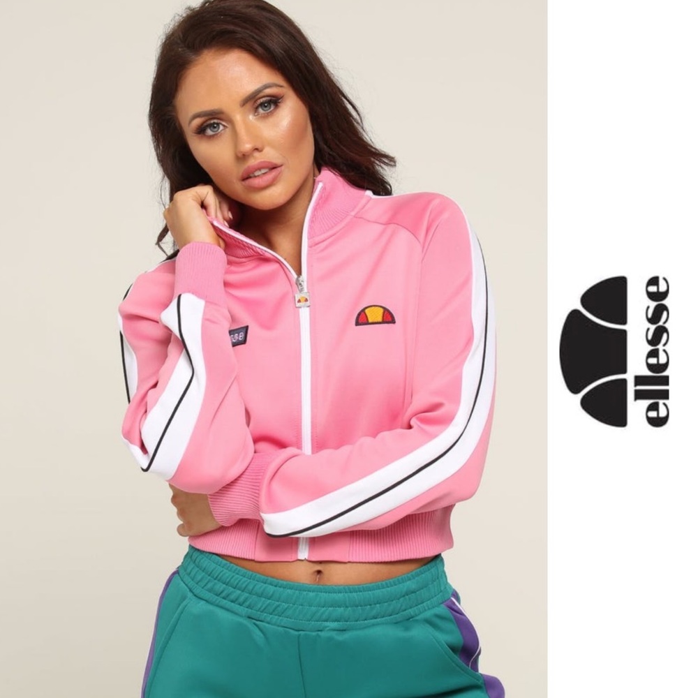 Ellesse pinzo crop track zip jacket NWT pink 10